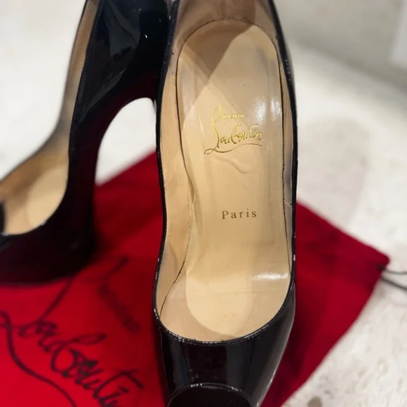 Christian Louboutin Lady Peep 150 Patent Leather Pumps – Size 38 - Picture 8 of 8